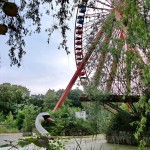 Lunapark / Spreepark - Schwan vor dem Riesenrad