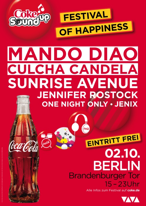 Coke Sound Up Festival am 2.10. am Brandenburger Tor