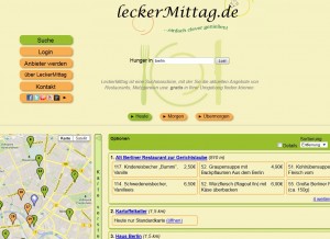 Homepage von leckermittag.de 