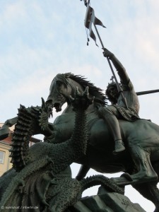 Nikolaiviertel - St. Georg im Kampf mit dem Drachen