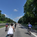Fahrradsternfahrt 2014 - auf der Autobahn / AVUS