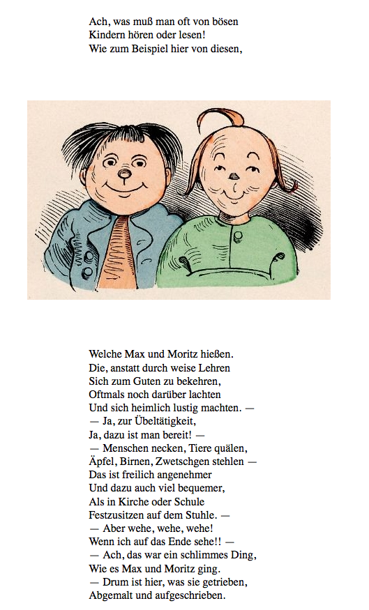 Max + Moritz Vorw.