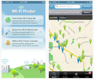 App Wifi-Finder (Screenshot iPhone)