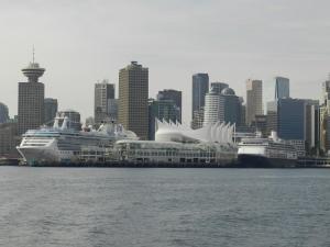 Vancouver - Das Kreuzfahrtschiffterminal ist voll belegt