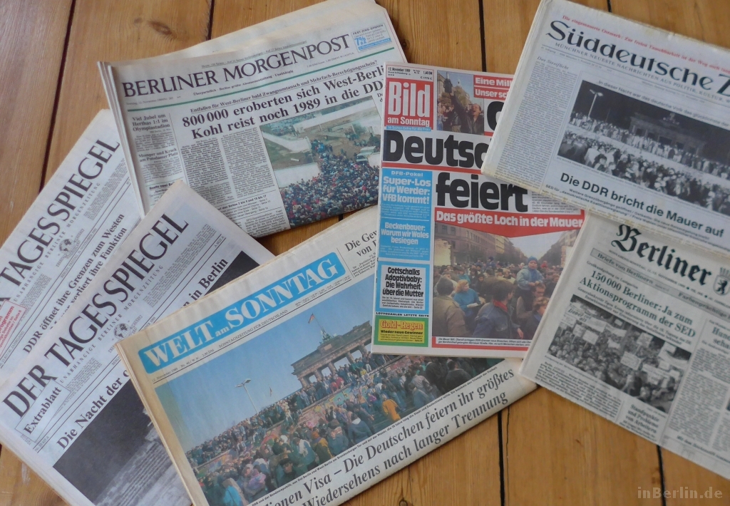 Zeitungen vom November 1989