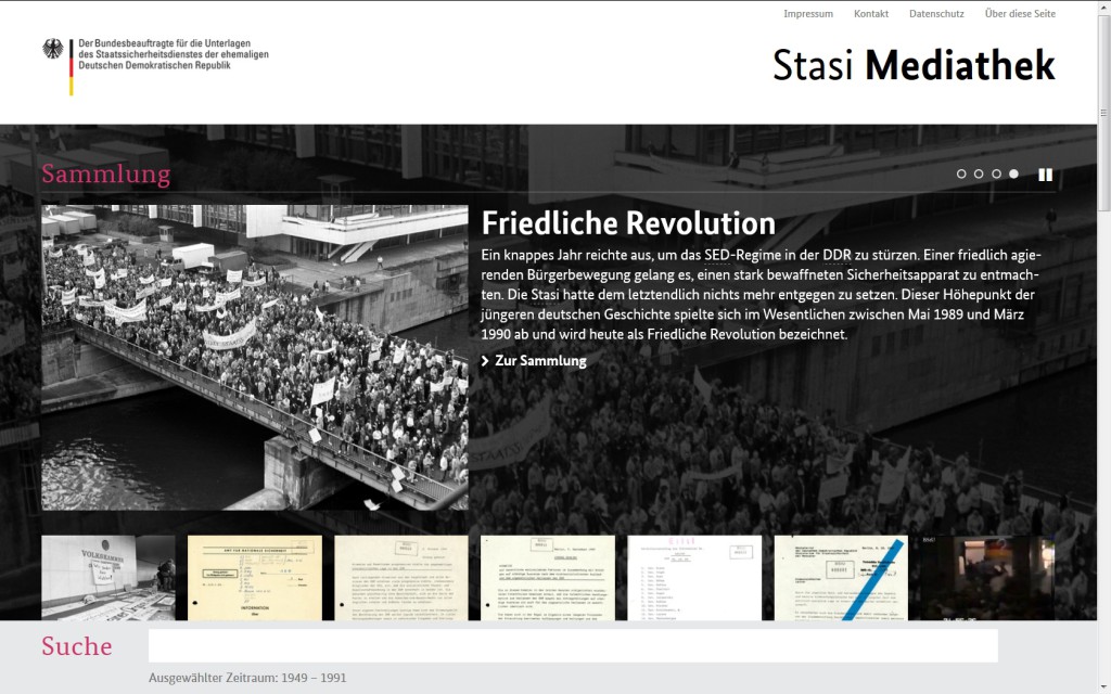 Friedliche Revolution - Stasi Mediathek