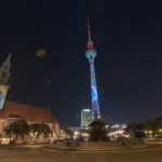 FoL, Berlin leuchtet 2017 - Fernsehturm und Kirche