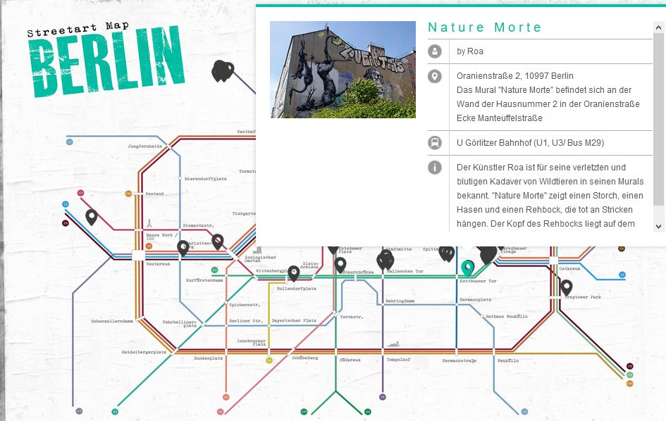 Streetart Map Berlin 2019 - Vorschau interaktive Grafik