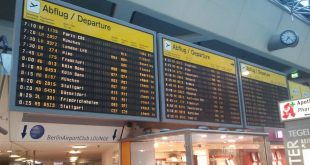Flughafen Tegel - Anzeigetafel
