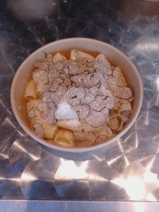 Rigatoni mit frischgeriebenen Trüffel